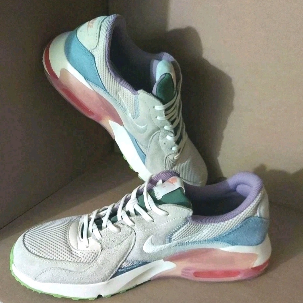 Nike Air Max Sz 12 Womens Excee Gray Blue Pink White Running Walking Sneakers - Picture 7 of 14